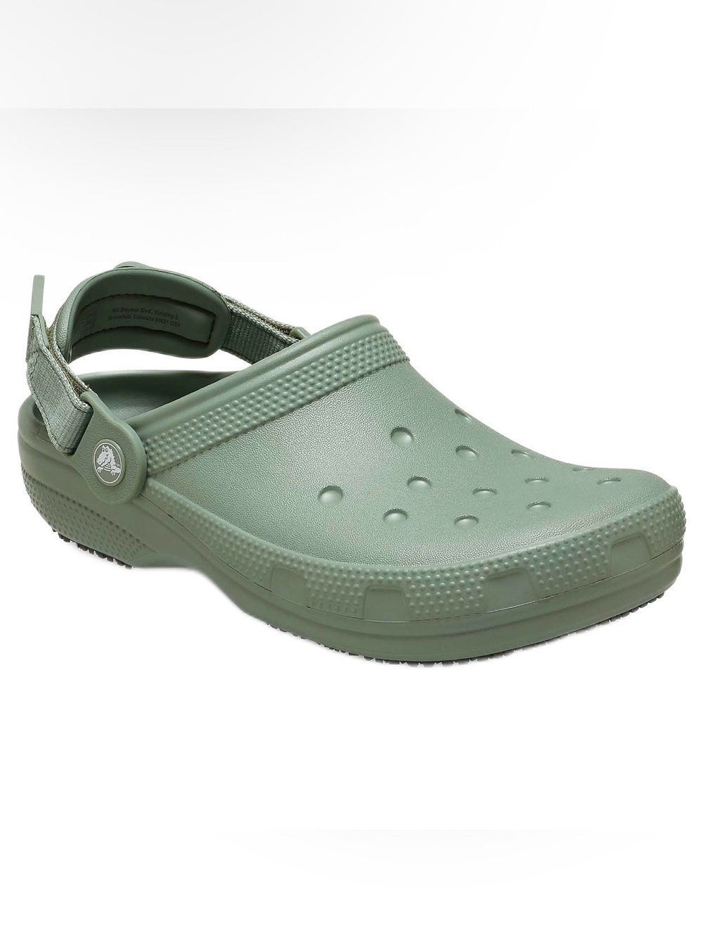 Crocs at Work Classic Slip Resistant Work Clog in Moss Size 12
